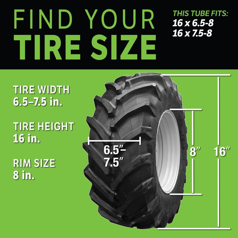 Slime 30015 Inner Tube for riding lawn mowers, ATVs, quads, tractors and farm/agriculture equipment, Extra Strong, Includes Self-Sealing Slime Sealant, Heavy Duty Replacement, 16x6.5-8" / 16x7.5-8" - Image 5